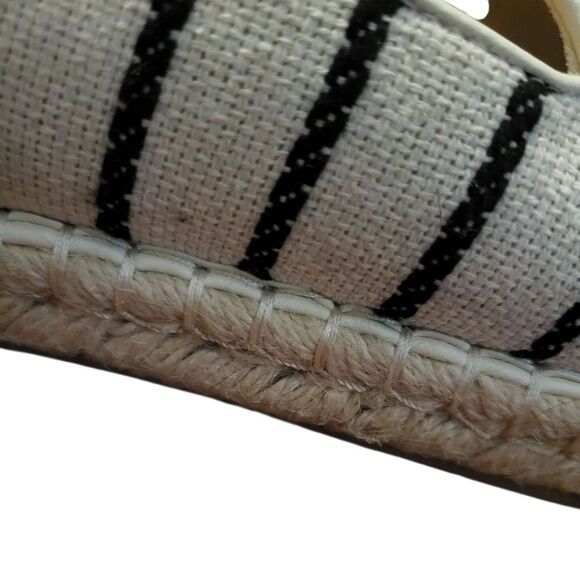 Universal Thread Striped Fabric Espadrilles Casual Slip On Womens, Size 9 - Picture 9 of 10